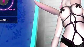 Furry girl sexual teasing, moaning and twerking dancing (VR Vtuber)