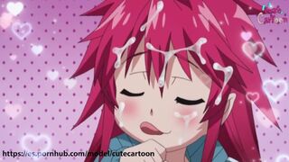 HOT vampire - SUCKS CUM to survive - (Hentai Itadaki Seieki / Best clips - part 4) - Cute [CARTOON]