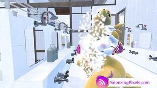 Public Bathroom Masterbation Sneezing Pixels PornHub Exculsive