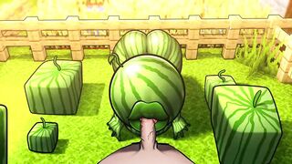 Hornycraft Minecraft Parody Steve Face Fuck Water Melon