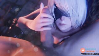 2B Nier Automata Do Amazing Blowjob Which Caught On Camera | Best 3D Hentai Nier Automata 60FPS