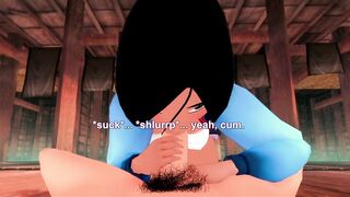 3D/Anime/Hentai, Mulan Loves Sucking On A Big Cock And Taking A Facial!