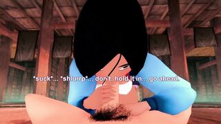 3D/Anime/Hentai, Mulan Loves Sucking On A Big Cock And Taking A Facial!