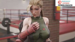 Cammy Street Fighter Creampie Fucks in Gym | Street Fighter Hentai 4K 60 FPS
