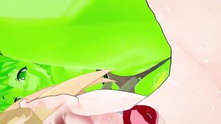3D Hentai: Piss drinking femdom slime