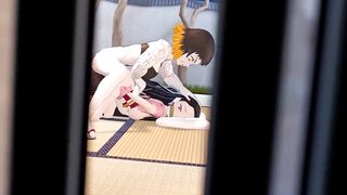 Futanari Demon Slayer Nezuko fucked by Futanari girl 60 FPS High Quality 3D Animated 4K Sound