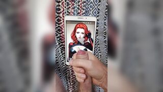 Scarlett Johansson Black Widow Anime Cum Tribute