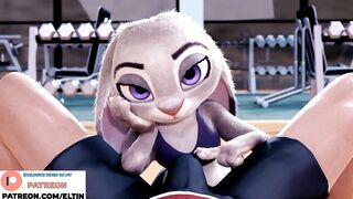 Judy Hopps Swallow Dick And Getting Cum In Gym | Best Furry Hentai Zootopia 4K 60 FPS