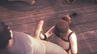 Lara croft cosplay hentai having sex with a man in new animated hentai manga video