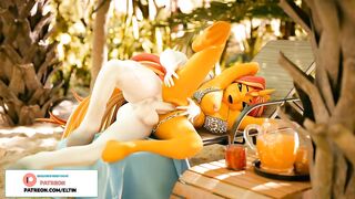 Cute Furry Girl Sweetly Fucked And Creampied On The Beach | Animated High Quality Furry Hentai My L