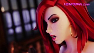 Superb Redhead With Freckles 3D Animation