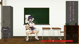 Pretty college lady having sex with a man in Breeding log new hentai game gameplay