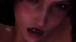 Final Fantasy porn Jessie gets creampied Rule34 3D animation