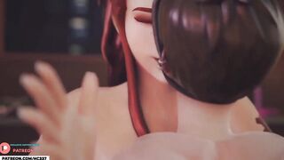 BDSM Overwatch fuck machine Tracer and Brigitte Uncensored 60 FPS High Quality