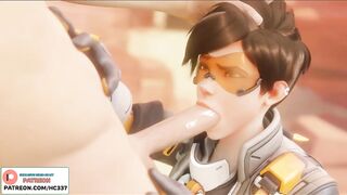 TRACER DO AMAZING BLOWJOB AND GETTIUNG CUM ON FACE OVERWATCH STORY HENTAI ANIMATIONS