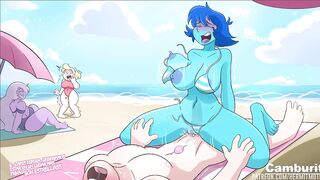 Steven and Lapis Lazuli Have Sex on a Public Beach While Everyone Watches