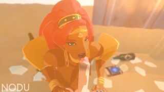 Urbosa sucks and rides Link - Zelda Breath of the Wild