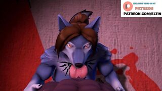 FURRY GIRL DO SWEET BLOWJOB AND SWALLOW CUM -UNCENSORED FURRY HENTAI 4K 60FPS