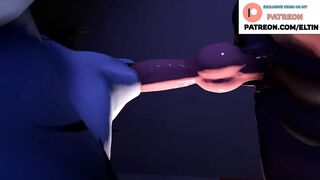 FURRY GIRL DO SWEET BLOWJOB AND SWALLOW CUM -UNCENSORED FURRY HENTAI 4K 60FPS