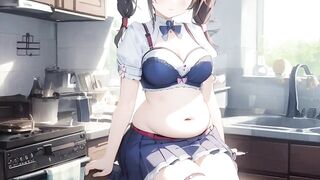 Chubby thick anime girls hentai ぽっちゃり太いアニメエロ女の子 compilation