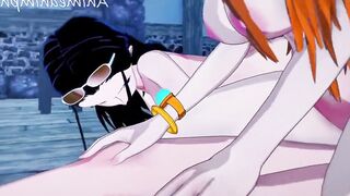 One Piece Sex Party - Nami, Nico Robin and Boa
