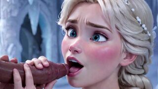 Elsa Loves Being Nude and Sucking Cock - Frozen Porn Parody