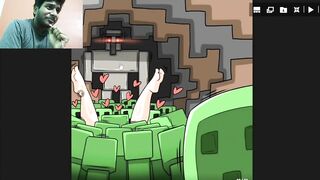 Minecraft SexSteve Jerking off watching Alex Get Gangbang by Creepers Comic Porn