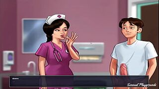 Summertime Saga | Horny nurse gives me the best blowjob of my life