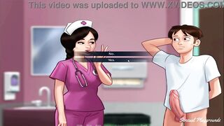 Summertime Saga | Horny nurse gives me the best blowjob of my life