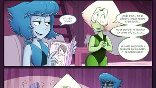 The blue and green make love - steven universe