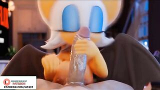 FURRY GIRL DO AMAZING BLOWJOB AND GETTING CUM IN MOUTH - SONIC FURRY HENTAI ANIMATION 4K 60FPS