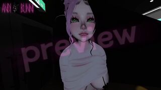 vrchat whore fucks herself in a movie theater