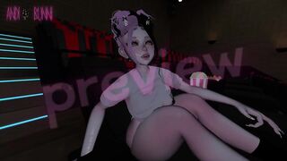 vrchat whore fucks herself in a movie theater