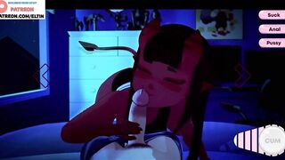 Hot Devil Girl Do Amazing Blowjob On Bed | Hottest Hentai Animation 4k 60fps