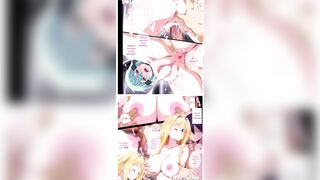 Kirito cums inside all the hentai women