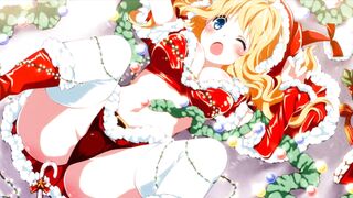 Blonde horny stepsister gives me gifts in Christmas anime hentai uncensored cartoon