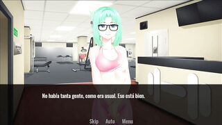 Follando a mi Hermnastra en el gimnasio con su traje rosa