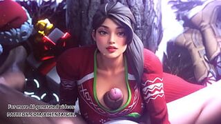 Fortnite Ramirez cosplay Merry Christmas | Uncensored Hentai AI generated