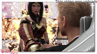 Futa3dX - Wonder Woman Gets Fucked Hard By Big Dicked Futa Babe