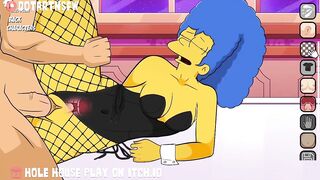 Marge Simpson Thick Thighs Spread Moaning Orgasm Creampie - Hole House