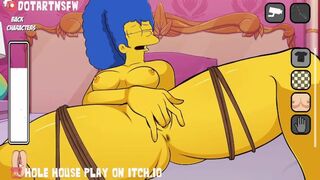 Marge Simpson Tied Up Bondage Fingering Squirting Orgasm - Hole House