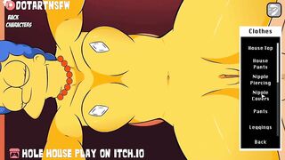 Marge Simpson Bent Over Thick Thighs Dripping Creampie - Hole House
