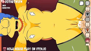 Marge Simpson Bent Over Thick Thighs Dripping Creampie - Hole House