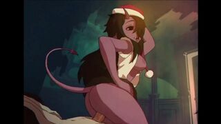 Christmas demon elf is riding dick