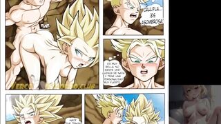 Caulifla looks for Trunks to fuck her in 4