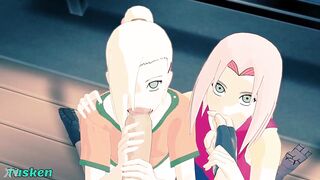 Naruto: Sakura & Ino Love Tasting Your Meatstick!