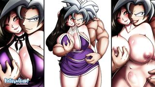 Drawing Goku and Tifa with Huge Boobs and Thick Thighs by HotaruChanART