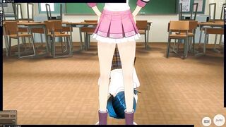 3D HENTAI Schoolgirl Watches her Girlfriend Moan with Pleasure