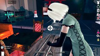 AI-Girl - Goth Fucked while , 2B Cooking in the Background
