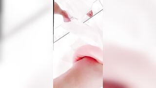 【amateur Moaning Selfie】Japanese Student Bathroom Masturbation Cums and Orgasm Fucking Fleshlight